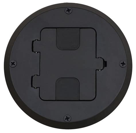 flush mount electrical floor box black|floor mounted electrical outlet boxes.